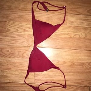 red bikini top